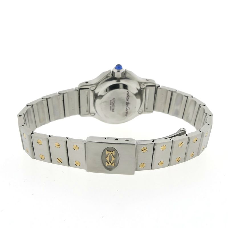 Image 8 of Cartier Santos Octagon Automatic; 18k gold/steel women's watch