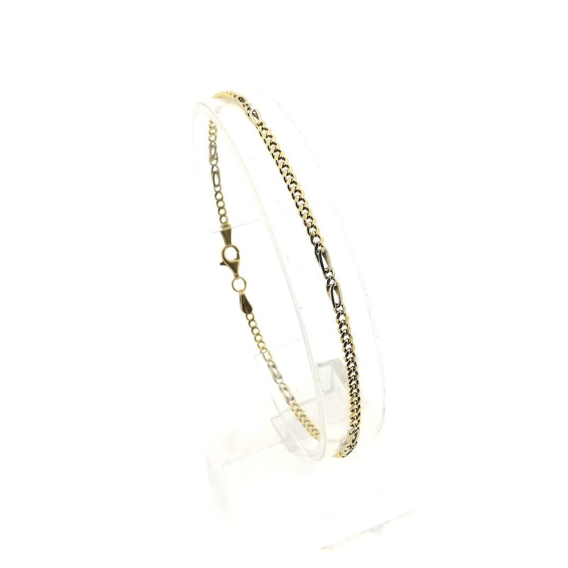 Image 1 of Two-tone gold fantasy link bracelet | 20.5 cm