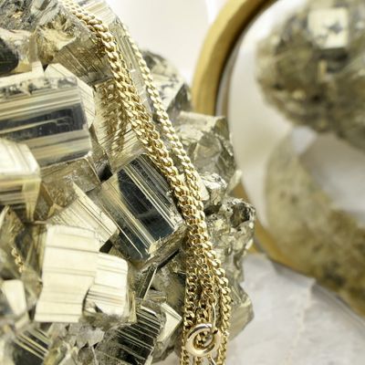 Image 2 of 8-karat gourmet link chain | 46 cm