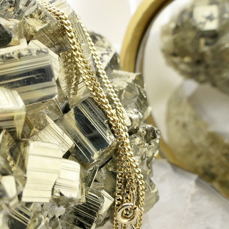 Image 2 of 8-karat gourmet link chain | 46 cm