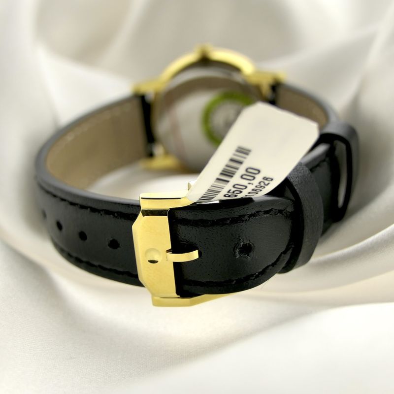 Image 16 of Movado Museum Classic; Gold-plated women's watch with black 'Mother of Pearl' dial; 0607564