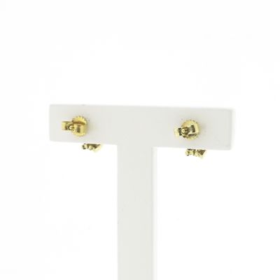 Image 2 of Gold stud earrings with zirconia