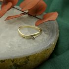 Image 2 of Two-tone gold solitaire ring with diamond | 0.005 ct.