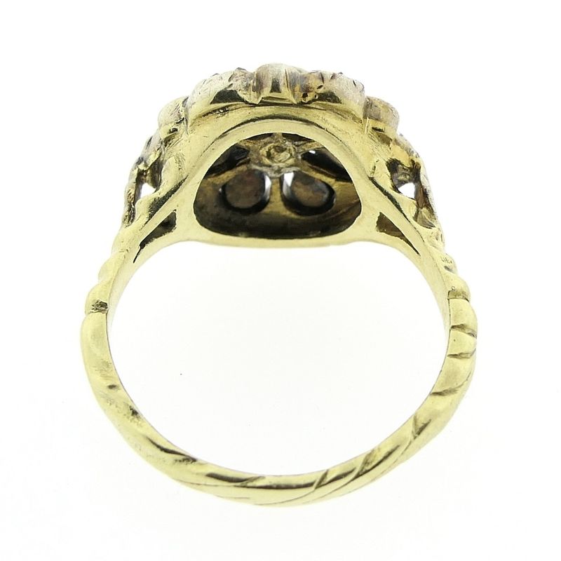 Image 8 of Two-tone entourage ring with 0.31 ct. diamonds | Vintage