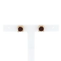 Bron Jewelry gold earrings with citrine and diamonds; 0.04 ct.