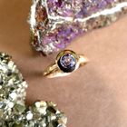 Image 2 of Rose gold 'Sushi' ring set with aquamarine | Bron Jewelry