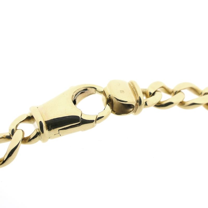 Image 6 of Two-tone gold gourmet link bracelet with diamonds