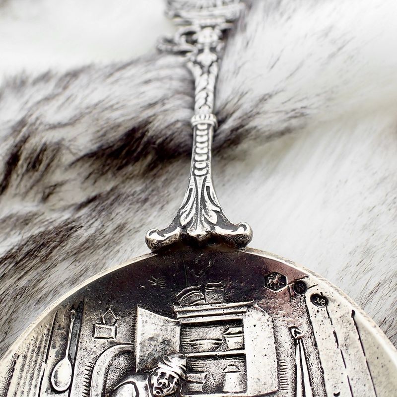Image 4 of Silver birth spoon; Old Dutch from 1922