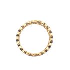 Image 4 of 21 carat gold wide ring set with zirconia