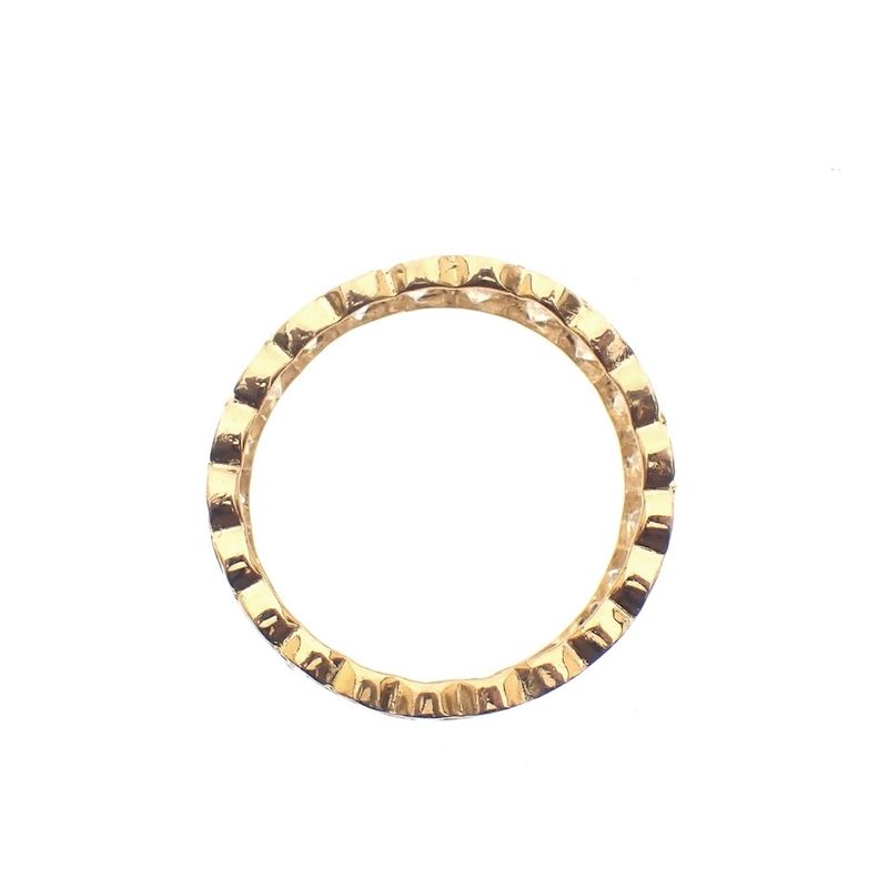 Image 4 of 21 carat gold wide ring set with zirconia