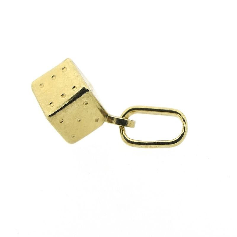 Image 4 of Gold pendant of a dice