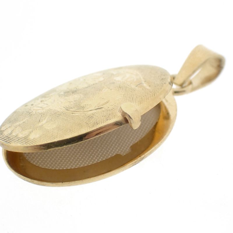 Image 5 of Vintage gold locket pendant | Floral design