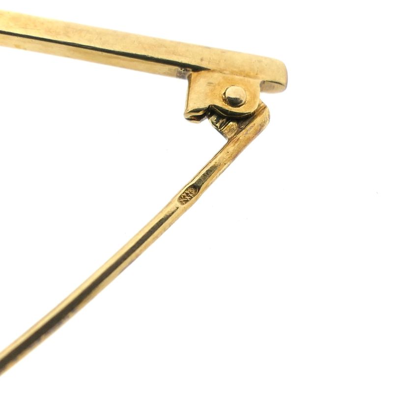 Image 8 of Golden brooch with opal