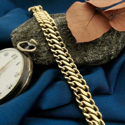 Golden fantasy/gourmet link bracelet | 19 cm Image 2 of Golden fantasy/gourmet link bracelet | 19 cm