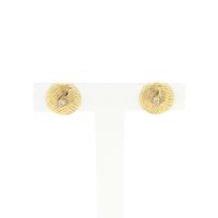 Gold stud earrings with diamond 0.01 ct.
