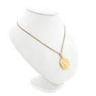 Afbeelding 5 van Vintage gouden medaillon hanger; Floraal design