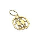 Image 4 of Gold zodiac sign pendant; Gemini