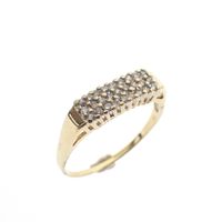 Gold ring pavé set with diamonds | approx. 0.14 ct.