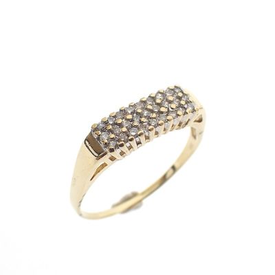 Image 1 of Gold ring pavé set with diamonds | approx. 0.14 ct.