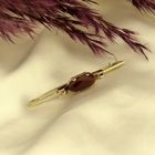 Image 8 of Antique two-tone gold brooch with carnelian