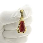 Image 13 of Vintage gold pendant with carnelian
