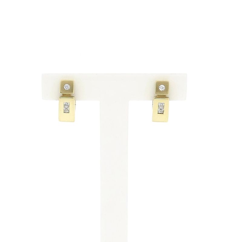 Image 1 of 14 Karat Gold Earrings with Zirconia