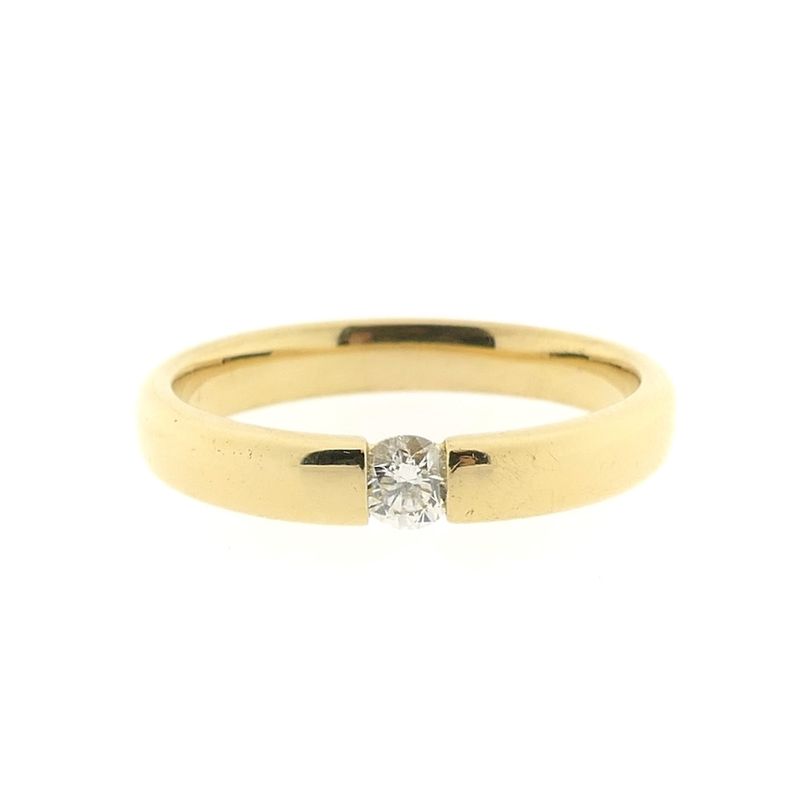 Image 7 of Gold solitaire ring with diamond 0.35 ct.