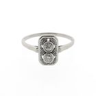 Image 7 of 18-karat white gold art deco ring with diamonds | 0.22 ct.