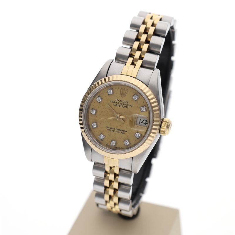 Image 13 of Rolex Lady-Datejust 26mm 69173; 18k. Vintage 18k. gold/steel women's watch with diamonds