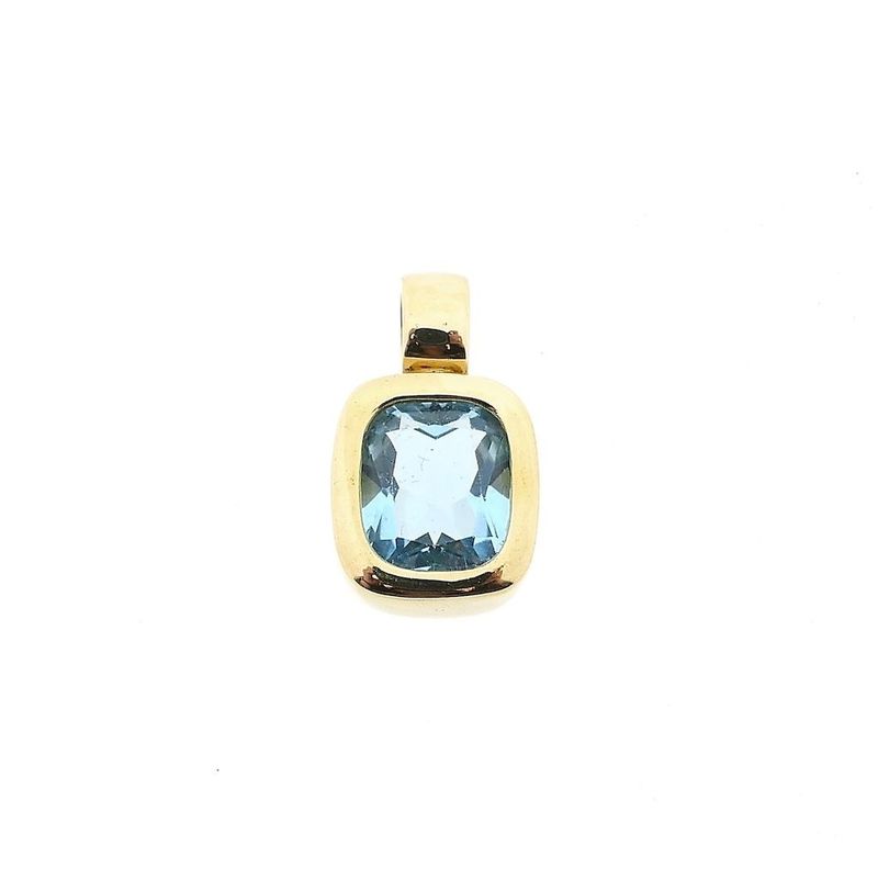 Image 1 of 8 Carat Pendant with Aquamarine