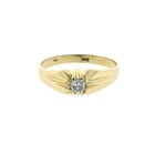 Image 3 of Gold solitaire ring with zirconia