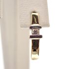 Image 2 of Bicolor gold stud earrings with zirconia