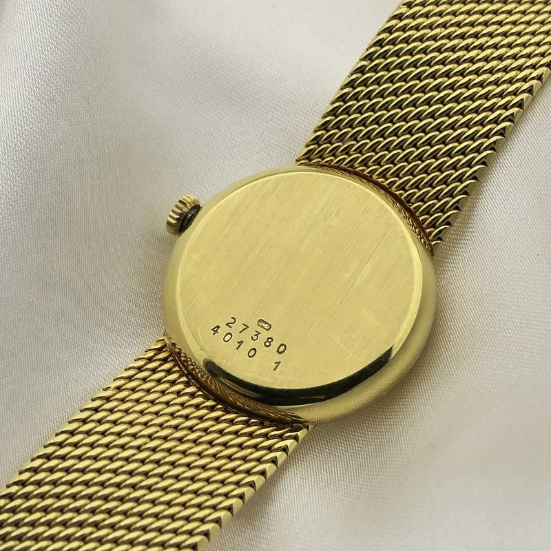 Image 11 of Chopard Genève Cocktail Watch 4010 1; Vintage 18k. gouden horloge met malachiet wijzerplaat