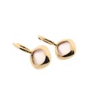 Image 5 of 18-karat gold stud earrings set with rose quartz and diamonds | 0.28 ct. | Tirisi