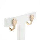 Image 1 of 16.8 ct. Gold stud earrings with enamel flower and zirconia