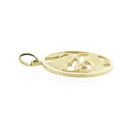Image 9 of Gold zodiac sign pendant; Pisces