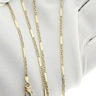 Image 8 of Gold closed Figaro link chain | 50 cm