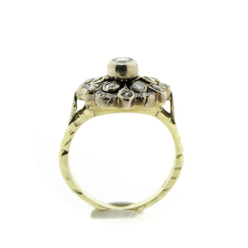 Image 3 of Two-tone entourage ring with 0.31 ct. diamonds | Vintage