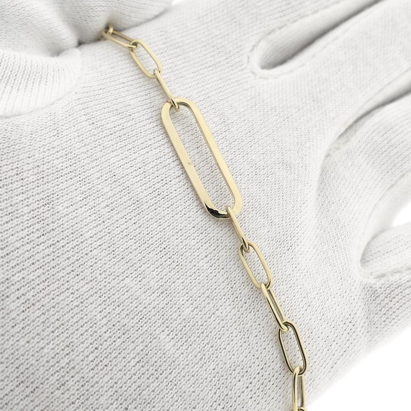 Image 9 of Gold wide fantasy/anchor link bracelet | 18.5 cm