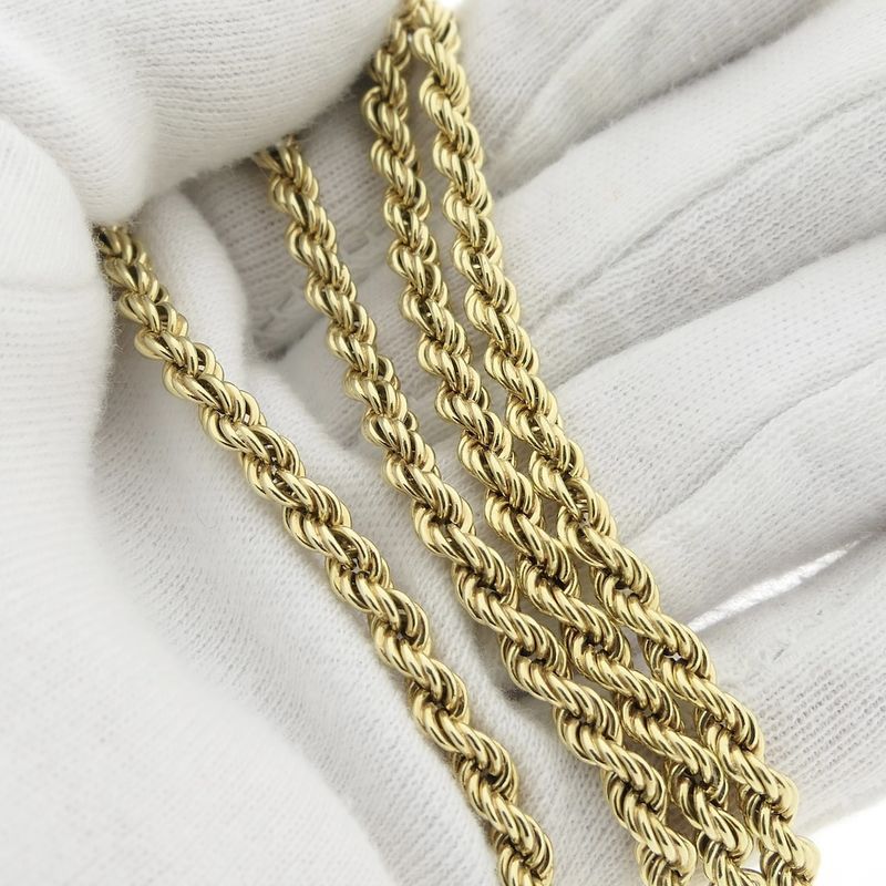 Image 2 of Gold twisted link chain | 51 cm
