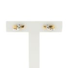 Image 1 of Bicolor gold stud earrings with zirconia