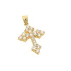 Image 2 of Gold cross pendant with zirconia