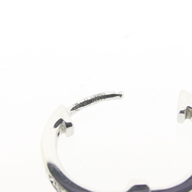 Image 6 of White gold earrings with diamond; 0.08 ct. | Ø 12.9 mm