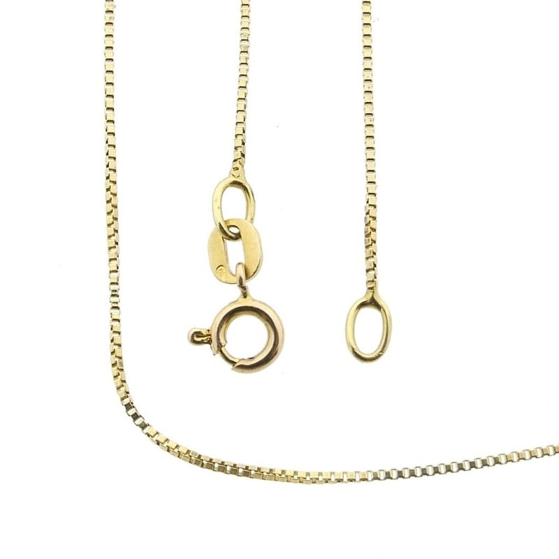 Image 1 of Gold Venetian link chain | 52.5 cm