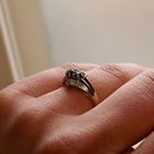 Image 7 of Gold Ring with Sapphire & Diamond; 0.03 ct.