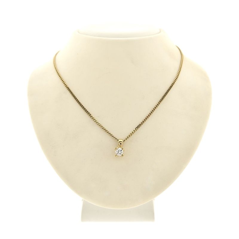 Image 4 of Gold minimalist pendant with zirconia