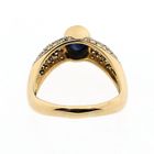 Image 5 of Gold ring with sapphire and diamonds; Approx. 0.86 ct.