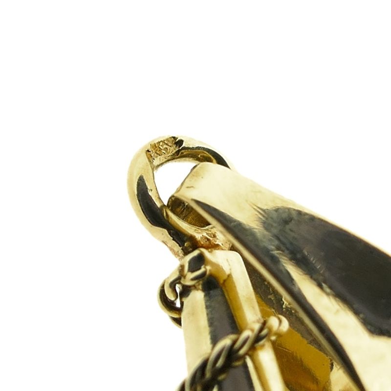 Image 7 of Vintage gold bullet pendant with carnelian