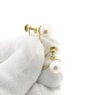 Image 11 of Vintage gold earrings with pearl