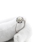 Image 9 of Diamonde White Gold Ring with Pearl & Diamonds
